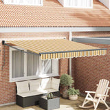 Tenda Retrattile Giallo e grigio e bianco 350 x 250 cm Tessuto