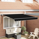 Tenda Retrattile Nero 350 x 250 cm Tessuto