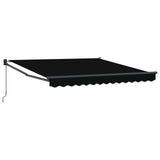 Tenda retrattile Nero 350 x 250 cm 100% Poliestere e Alluminio