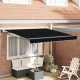 Tenda da Sole Nero 350 x 250 cm Poliestere e Metallo