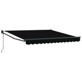 Tenda da Sole Nero 350 x 250 cm Poliestere e Metallo