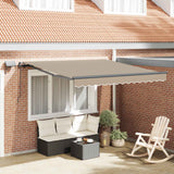 Tenda Retrattile Beige 350 x 250 cm Tessuto