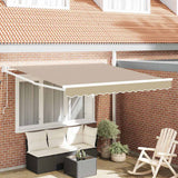 Tenda da Sole Beige 350 x 250 cm Poliestere e Metallo