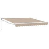 Tenda da Sole Beige 350 x 250 cm Poliestere e Metallo