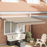 Tenda da Sole Beige 350 x 250 cm Poliestere e Metallo