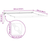 Tenda retrattile Beige 350 x 250 x 165 cm Tessuto e Metallo