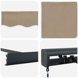 Tenda retrattile Beige 350 x 250 cm Tela e Alluminio