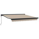 Tenda retrattile Beige 350 x 250 cm Tessuto e Metallo