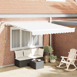 Tenda Retrattile Bianco 350 x 250 cm Poliestere e Metallo