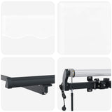 Tenda Retrattile Bianco 350 x 250 cm Tessuto e Alluminio