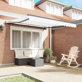 Tenda Retrattile Bianco 350 x 250 cm Tessuto e Alluminio