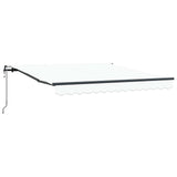 Tenda Retrattile Bianco 350 x 250 cm Tessuto e Alluminio