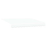 Tenda Retrattile Bianco 350 x 250 cm Tessuto e Alluminio