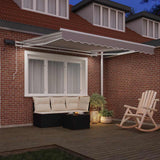 Tenda retrattile Grigio Chiaro 350 x 250 cm Tessuto e Alluminio
