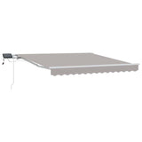 Tenda retrattile Grigio Chiaro 350 x 250 cm Tessuto e Alluminio
