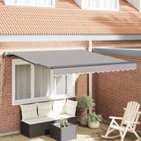 Tenda Retrattile Grigio chiaro 350 x 250 cm Tessuto e Alluminio