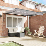 Tenda Retrattile Grigio chiaro 350 x 250 cm Tessuto e Alluminio