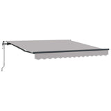 Tenda Retrattile Grigio chiaro 350 x 250 cm Tessuto e Alluminio