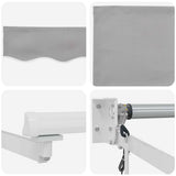 Tenda da Sole Grigio Chiaro 350 x 250 cm Poliestere e Metallo