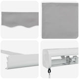 Tenda retrattile Grigio Chiaro 350 x 250 cm Tela e Alluminio
