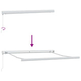 Tenda retrattile Grigio Chiaro 350 x 250 cm Tela e Alluminio