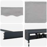 Tenda retrattile Grigio Chiaro 350 x 250 cm Tela e Alluminio