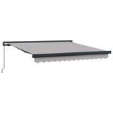 Tenda retrattile Grigio Chiaro 350 x 250 cm Tela e Alluminio
