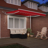 Tenda Retrattile Rosso 350 x 250 cm Poliestere e Metallo