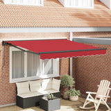 Tenda Retrattile Rosso 350x250 cm Tessuto