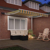 Tenda retrattile Verde e giallo 350 x 250 cm