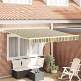 Tenda retrattile Verde e giallo 350 x 250 cm