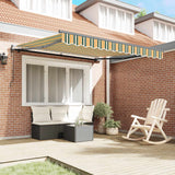 Tenda retrattile Verde e giallo 350 x 250 cm