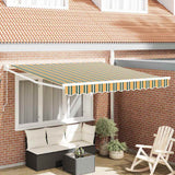 Tenda retrattile Verde 350 x 250 cm Poliestere e Alluminio