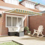 Tenda retrattile Verde 350 x 250 cm Poliestere e Alluminio