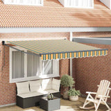 Tenda Retrattile Verde e giallo 350 x 250 cm Tessuto