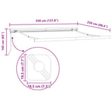 Tenda retrattile Multicolore 350 x 250 cm Tela e Alluminio