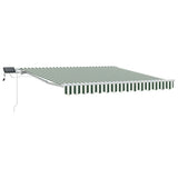 Tenda retrattile Verde e Bianco 350 x 250 cm