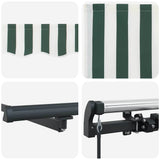 Tenda retrattile Verde e Bianco 350 x 250 cm