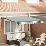 Tenda retrattile Verde e Bianco 350 x 250 cm