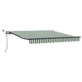 Tessuto per Tenda Verde e Bianco 350 x 250 cm Poliestere