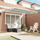Tenda retrattile Verde e Bianco 350 x 250 cm