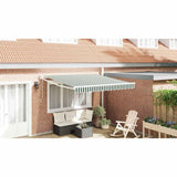 Tenda da Sole Verde e Bianco 350 x 250 cm Poliestere e Metallo
