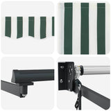 Tenda Retrattile Verde e Bianco 350 x 250 cm