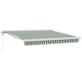 Tenda retrattile Verde e Bianco 350 x 250 x 165 cm