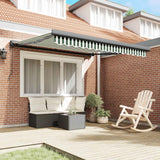 Tenda retrattile Verde e Bianco 350 x 250 x 165 cm