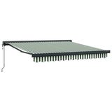 Tenda retrattile Verde e Bianco 350 x 250 x 165 cm