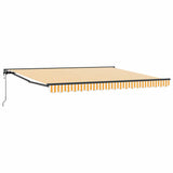 Tenda Retrattile Giallo e bianco 400x300 cm Tessuto