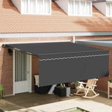 Tenda Retrattile Antracite 400  300 cm Poliestere e Alluminio