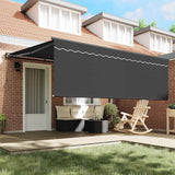 Tenda Retrattile Antracite 400  300 cm Poliestere e Alluminio