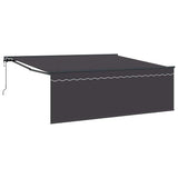 Tenda Retrattile Antracite 400  300 cm Poliestere e Alluminio